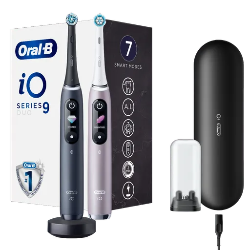 Oral-B iO9 Series Duo Black/Rose elektrický zubní kartáček 2 ks