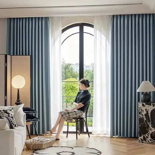 ARÔME HOME Závěs zatemňovací modrý denim, 135 x 245 cm