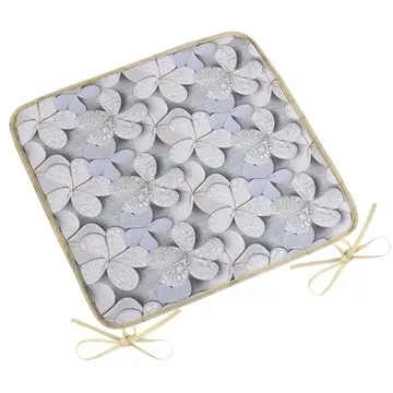 BELLATEX Sedák DITA 34/401 - hladký, 40 × 40, šedý květ (9508)