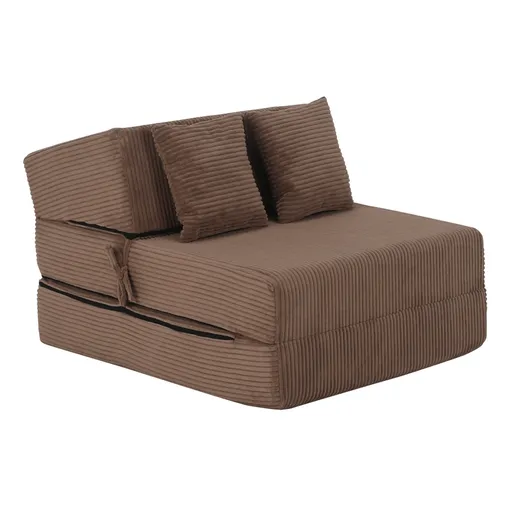 Skládací křeslo/matrace PELOS, světle hnědá