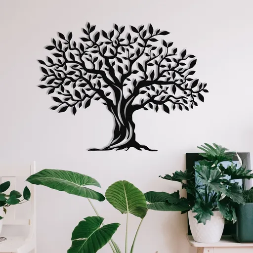 Dekorativní kovový doplněk na zeď Yaprak Dokumu - M0111