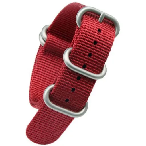 NATO ZULU řemínek červený - 20 mm
