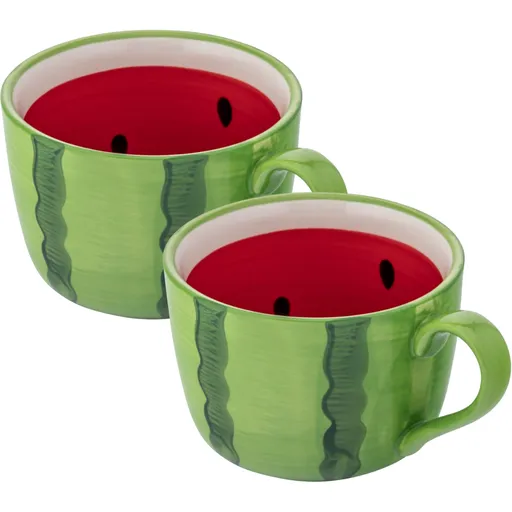 Altom Sada keramických jumbo hrnků Tropicana meloun 470 ml, 2 ks