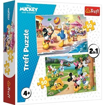 Trefl Puzzle Mickey Mouse a jeho přátelé 2x50 dílků (91735)