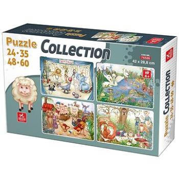 Deico Puzzle Zvířecí přátelé 4v1 (24,35,48,60 dílků) (76526)