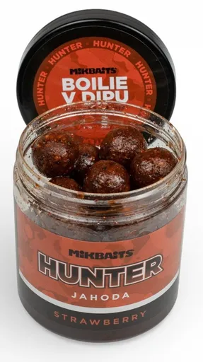 Mikbaits boilie v dipu hunter jahoda 250 ml - 24 mm