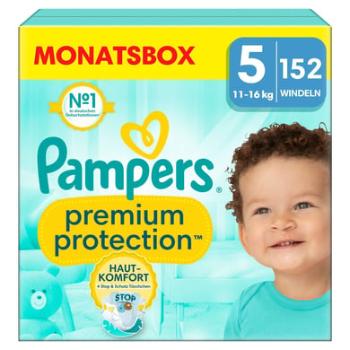 Pampers Premium Protection , velikost 5 Junior , 11-16 kg, měsíční balení (1x 152 plen).