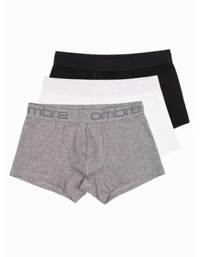 Pánské bavlněné boxerky s logem 3-pack V2 OM-UNBO-0105 mix