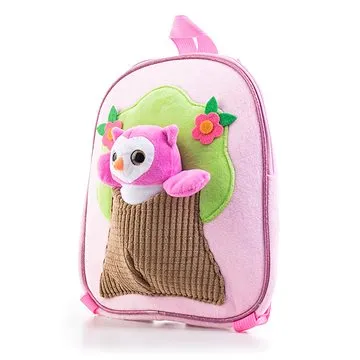 G21 Batůžek s plyšovou sovičkou, růžový (BP1060 A)