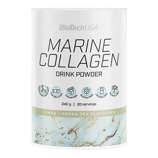 BioTech USA Marine Collagen 240 - citron, zelený čaj