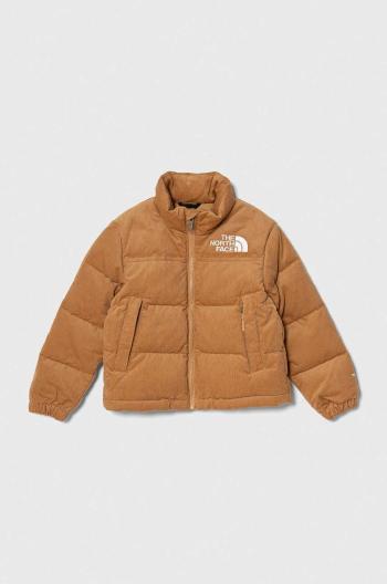 Dětská péřová bunda The North Face 1996 RETRO NUPTSE JACKET hnědá barva