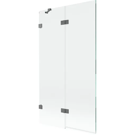 MEXEN/S Lunar vanová zástěna 2-křídlová levá 100 x 150, transparent, grafit metal 897-100-100-95-00-L