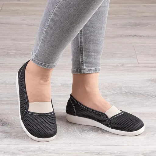 Nazouvací baleríny s pružným nártem černé vel. 37