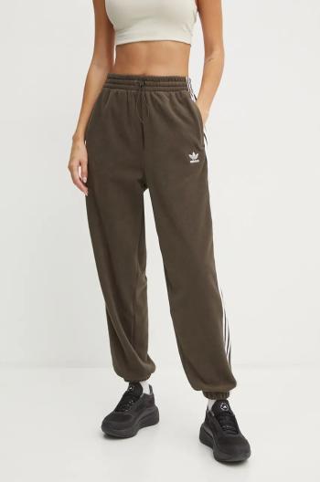 Tepláky adidas Originals Polar Fleece Track Pant zelená barva, s aplikací, IY7835