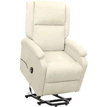 Zvedací polohovací křeslo krémové textil, 329708 (329708)