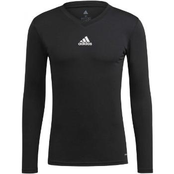 adidas TEAM BASE LONG SLEEVE TEE Pánské fotbalové triko, černá, velikost