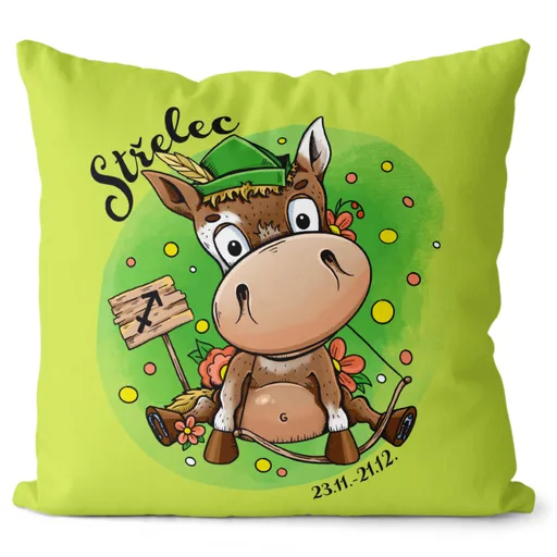 Polštář Koňská znamení – Střelec (Velikost: 55 x 55 cm)