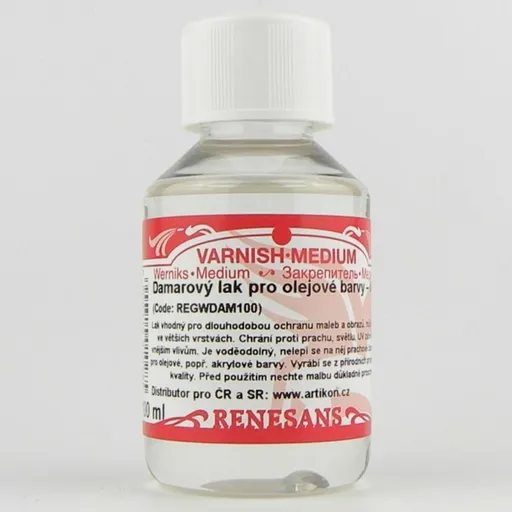 Damarový lak lesklý anti UV Renesans 100ml