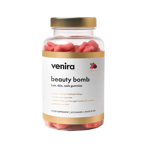 Venira Beauty bomb - hair, skin, nails gummies lesní plody 60 ks