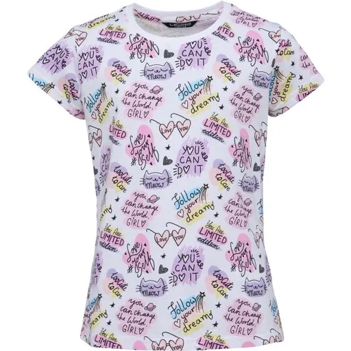 Lewro ELIZIA Dívčí triko, bílá, velikost 164-170