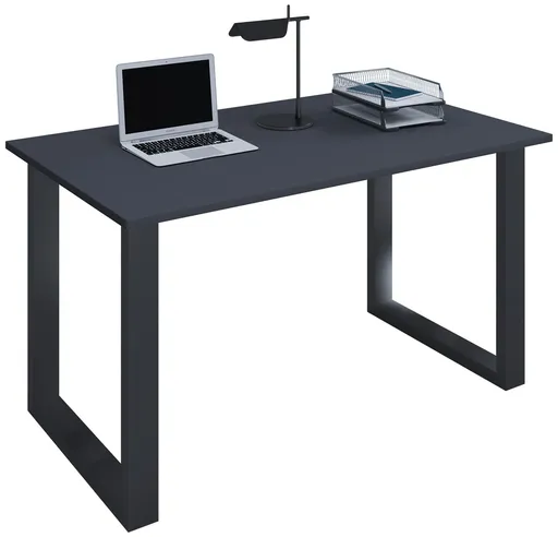 VCM Stůl Lona 140x50 U-nohy, bílý