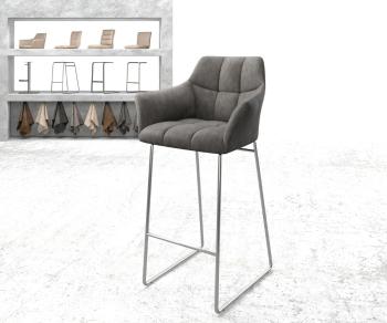 Barová židle Yulo-Flex vintage antracitová podnož tenká