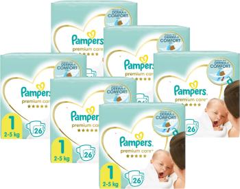 PAMPERS Premium Care S1, 2 - 5 kg, 6 x 26 ks