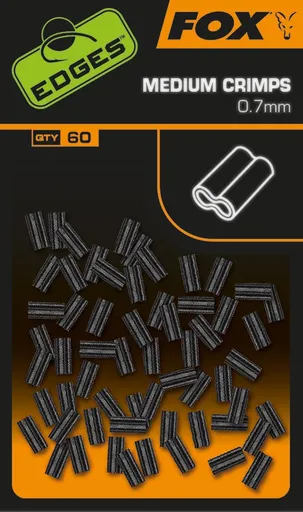 Fox Crimpy Edges Crimps 60ks - Medium 0,7mm,Fox Crimpy Edges Crimps 60ks - Medium 0,7mm