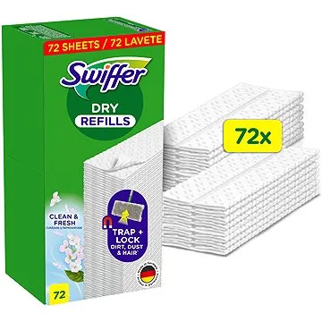 Swiffer Sweeper na podlahy Náhrady Dry, 72ks (8006540802403)