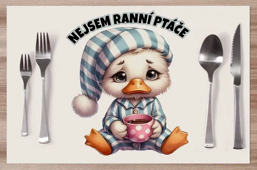 Prostírání Nejsem ranní ptáče