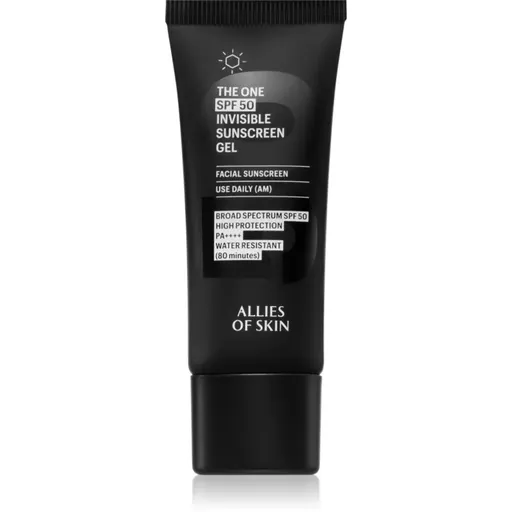 Allies of Skin Deluxe The One SPF 50 Invisible Sunscreen Gel opalovací krém na obličej s vysokou UV ochranou SPF 50 20 ml