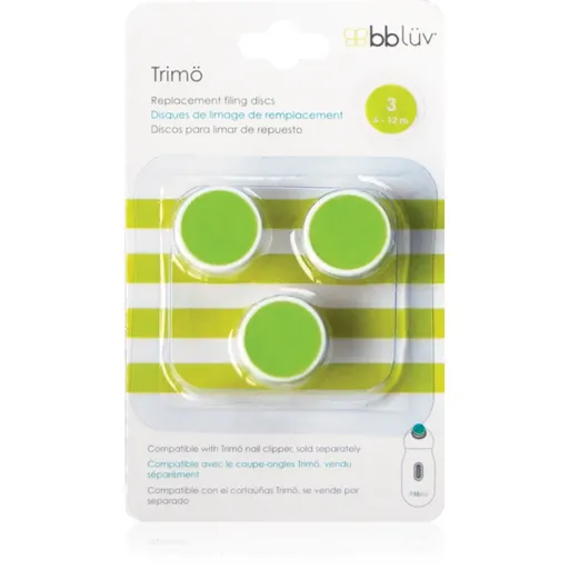 BBLÜV Trimö náhradní nástavce pro dětský pilník na nehty 6-12m 3 ks