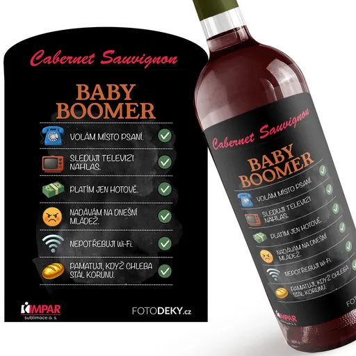 Víno Baby boomer – nastavení (Druh Vína: Červené víno)
