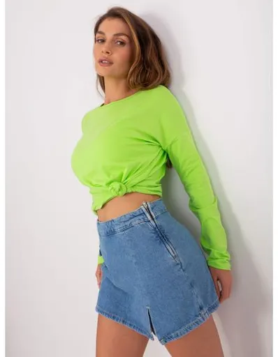 Dámské halenka s dlouhým rukávem BASIC FEEL GOOD limetkově zelená