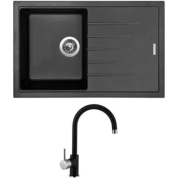 SINKS BEST 780 Metalblack + SINKS VITALIA GR (BE78074VIGR74)