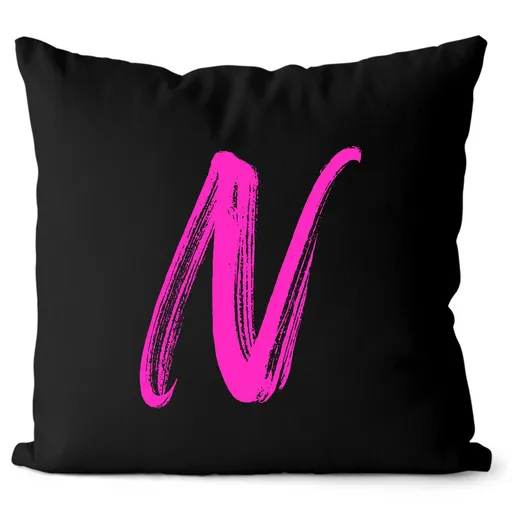 Polštář – písmeno N (Velikost: 40 x 40 cm, Barva: Růžová)