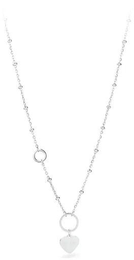 S'Agapõ Dlouhý ocelový náhrdelník se srdíčkem Happy SHAC6