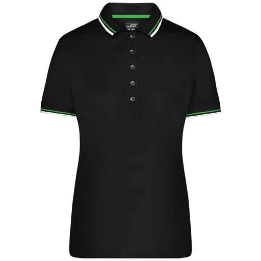 James & Nicholson (Daiber) Moderní dámská polokošile JN965 - Černá / bílá / limetková | M