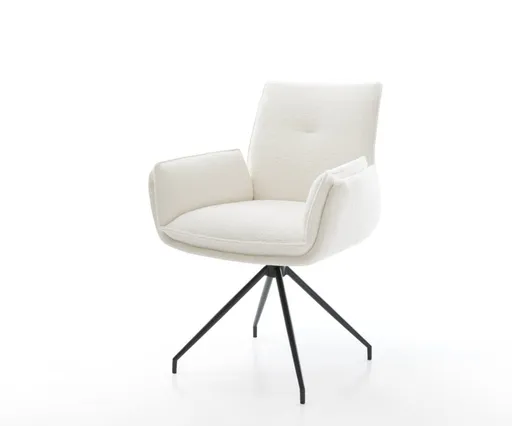 Jídelní židle Nela-Flex bouclé měkký béžová křížová podnož