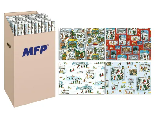 Balicí papír vánoční role klasik LADA 2x100x70