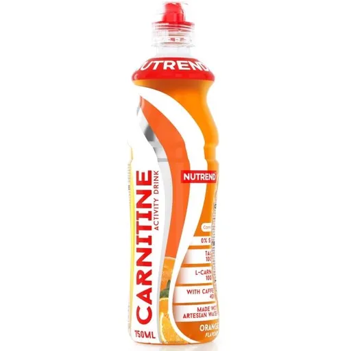 Nutrend CARNITINE ACTIVITY DRINK CAFFEINE 750 ML POMERANČ Sportovní nápoj, , velikost 750 ML