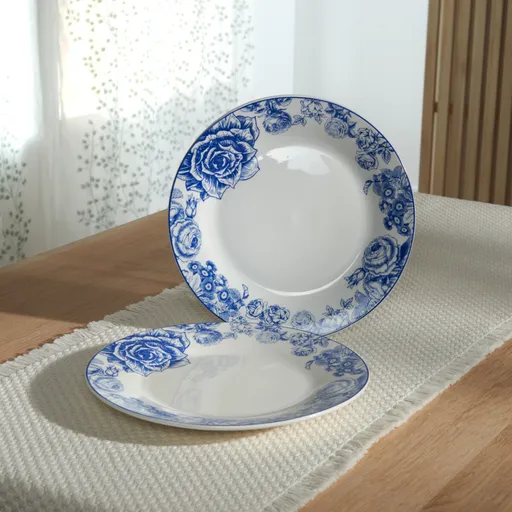 2 dezertní talíře Růže