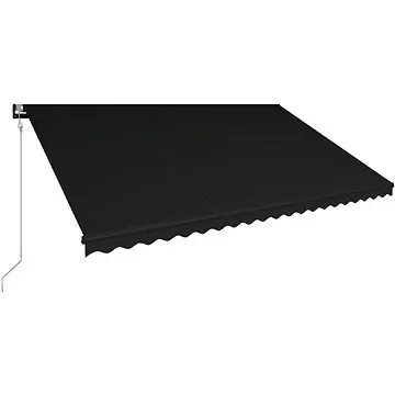 Automatická zatahovací markýza 500 x 300 cm antracitová (3051253)