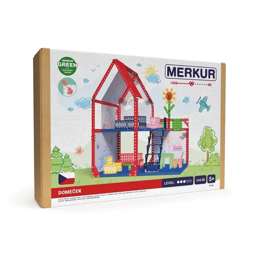 Merkur 48001 - Domeček pro panenky , 34 x 39 x 25 cm, 354 dílků