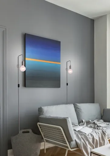 Šedá nástěnná lampa s kabelem Laren Ledea lampa