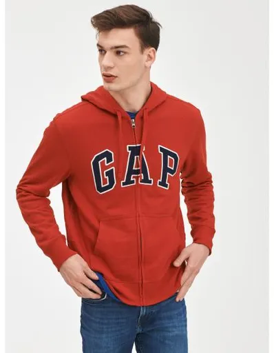 Mikina na zip logo GAP french terry