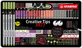 STABILO Creative Tips  „ARTY" PASTEL 30 ks Sada v plechu