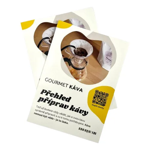 A5 brožura: Přehled příprav kávy