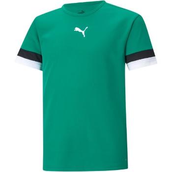 Puma TEAMRISE JERSEY TEE Dětské fotbalové triko, zelená, velikost