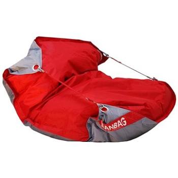 BeanBag Sedací vak 189×140 duo scarlet rose - gray (BB189×140-scarletrose-gray)